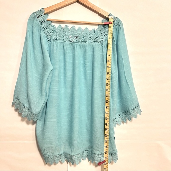 ZAC and RACHEL Women's Blouse with Crochet Lace Trim - S/M - Picture 3 of 7